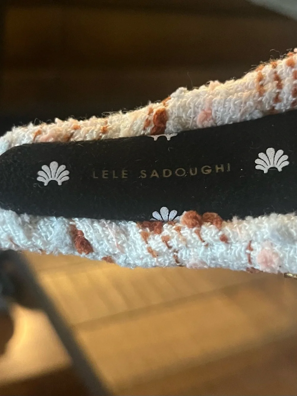 Lele Sadoughi Autumn Boucle Falling Leaves Crystal Knotted Headband Rare